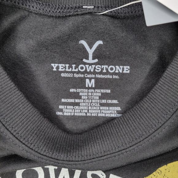 Yellowstone Dutton Ranch Crewneck Fleece Sweatshirt Black | Medium - Picture 4 of 4